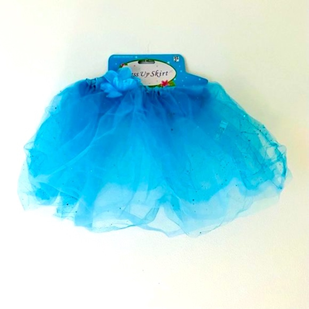 COPY - Dress-Up Skirt with flower detail- Sky Blue